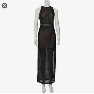 Alice and Olivia open back, full length dress.